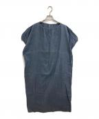 nest Robeネストローブ）の古着「ピグメントダイ 2wayギャザーバルーンワンピース」｜ブルー