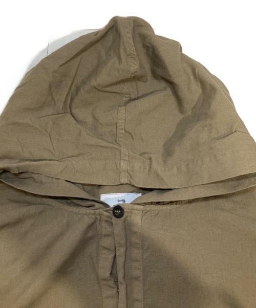 HTS（エイチティーエス）HTS (エイチティーエス) 60s COTTON POPLIN OVERDYE HOODED PULLOVER SHIRT カーキ サイズ:Lの古着・服飾アイテム