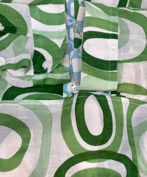 D&G（ディーアンドジー）D&G (ディーアンドジー) 総柄シャツ グリーン サイズ:46(M相当)の古着・服飾アイテム