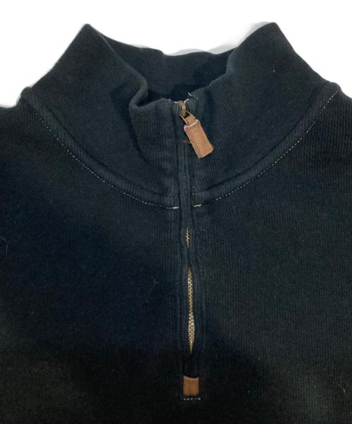 POLO RALPH LAUREN（ポロ・ラルフローレン）POLO RALPH LAUREN (ポロ・ラルフローレン) ハーフジップスウェット ブラック サイズ:XLの古着・服飾アイテム