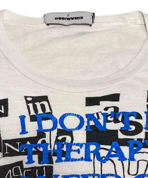 DSQUARED2（ディースクエアード）DSQUARED2 (ディースクエアード) プリントTシャツ ホワイト サイズ:Lの古着・服飾アイテム