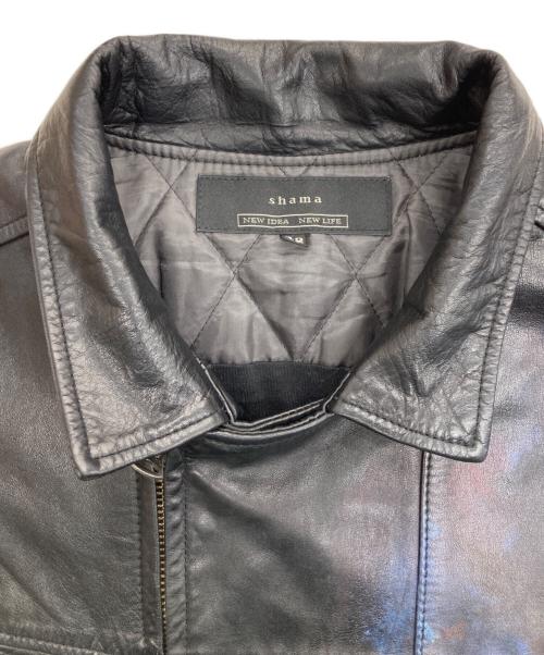 Shama（シャマ）Shama (シャマ) レザーライダースジャケット ブラック サイズ:42の古着・服飾アイテム