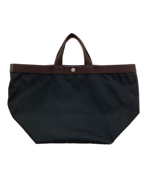 Herve Chapelier（エルベシャプリエ）Herve Chapelier (エルベシャプリエ) コーデュラ 舟形ハンドバッグ（L） ノワール×モカの古着・服飾アイテム