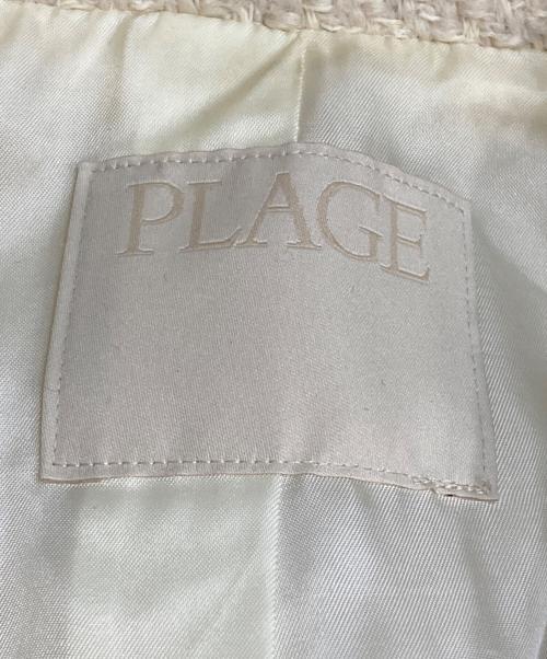 Plage（プラージュ）Plage (プラージュ) ヘリンボーンコクーンコート ホワイト サイズ:36(S相当)の古着・服飾アイテム