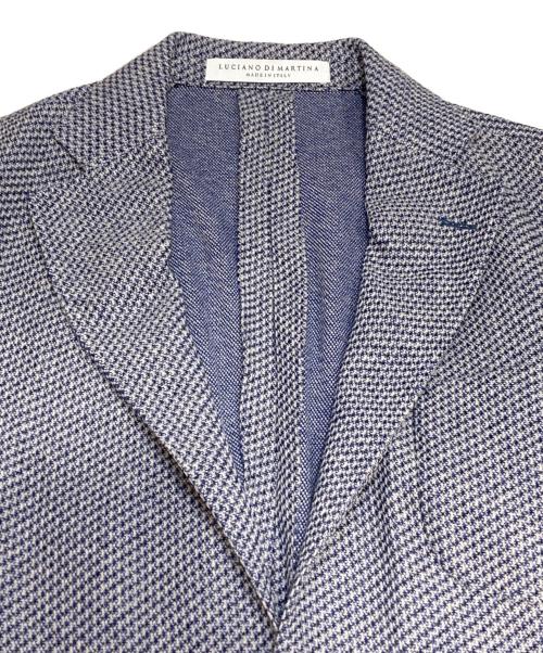 Luciano Di Martina（ルチアーノ ディ マルティーナ）Luciano Di Martina (ルチアーノ ディ マルティーナ) リネン混アンコンジャケット スカイブルー サイズ:48 (L)の古着・服飾アイテム