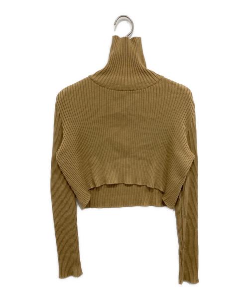 FOXEY BOUTIQUE（フォクシー ブティック）FOXEY BOUTIQUE (フォクシー ブティック) タートルネッククロップドニット ベージュ サイズ:Lの古着・服飾アイテム