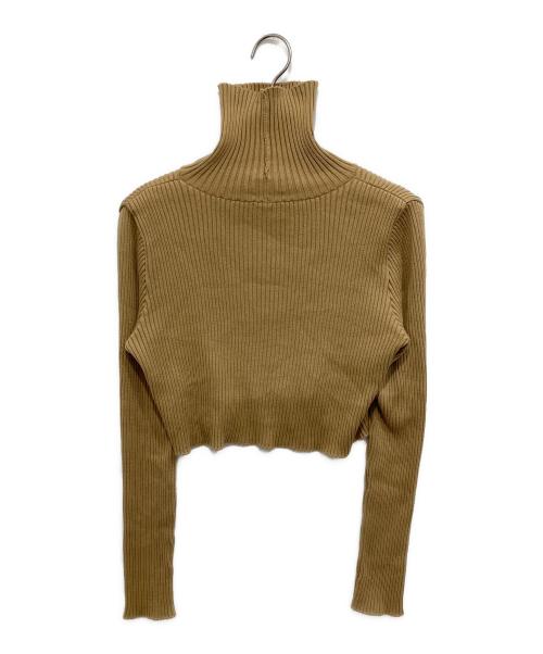 FOXEY BOUTIQUE（フォクシー ブティック）FOXEY BOUTIQUE (フォクシー ブティック) タートルネッククロップドニット ベージュ サイズ:Lの古着・服飾アイテム