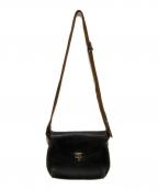 fernandフェルナンド）の古着「ヴィンテージレザーショルダーバッグ」｜ブラック