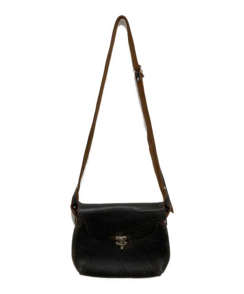 fernand（フェルナンド）fernand (フェルナンド) ヴィンテージレザーショルダーバッグ ブラックの古着・服飾アイテム