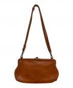 IL BISONTEイル ビゾンテ）の古着「がま口レザーショルダーバッグ」｜ブラウン