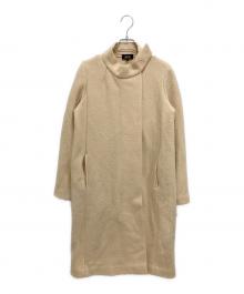 A.P.C.（アーペーセー）の古着「ブークレウールスタンドカラーコート」｜ベージュ