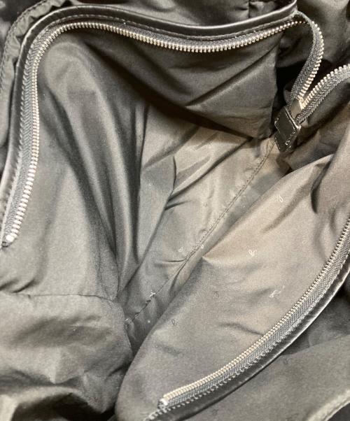 agnes b voyage（アニエスベーボヤージュ）agnes b voyage (アニエスベーボヤージュ) ナイロン×牛革トートバッグ ブラックの古着・服飾アイテム