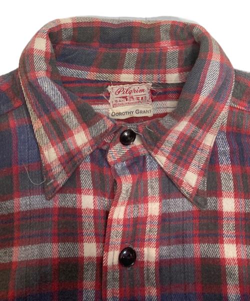 Pilgrim（ピルグリム）Pilgrim (ピルグリム) ヴィンテージヘビーネルシャツ レッド×ネイビー サイズ:XXL相当の古着・服飾アイテム
