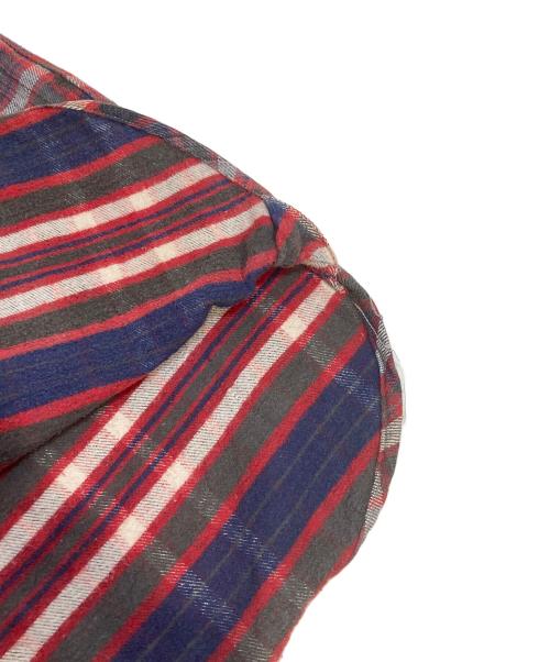 Pilgrim（ピルグリム）Pilgrim (ピルグリム) ヴィンテージヘビーネルシャツ レッド×ネイビー サイズ:XXL相当の古着・服飾アイテム