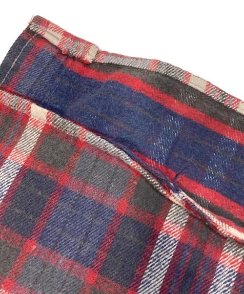 Pilgrim（ピルグリム）Pilgrim (ピルグリム) ヴィンテージヘビーネルシャツ レッド×ネイビー サイズ:XXL相当の古着・服飾アイテム