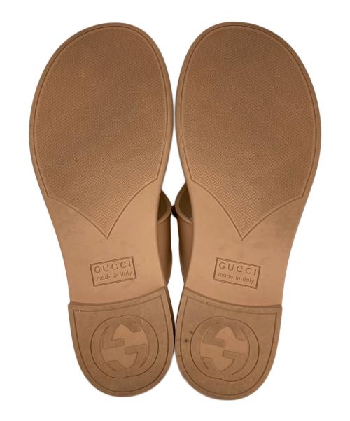 GUCCI（グッチ）GUCCI (グッチ) ホースビットビーチサンダル ベージュ サイズ:37 (24cm)の古着・服飾アイテム