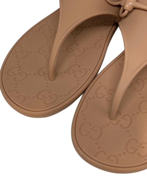 GUCCI（グッチ）GUCCI (グッチ) ホースビットビーチサンダル ベージュ サイズ:37 (24cm)の古着・服飾アイテム