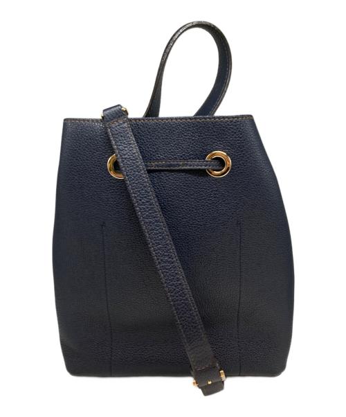 FURLA（フルラ）FURLA (フルラ) 2WAY 巾着 ショルダーバッグ ネイビーの古着・服飾アイテム