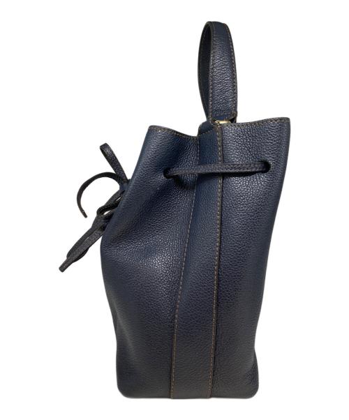 FURLA（フルラ）FURLA (フルラ) 2WAY 巾着 ショルダーバッグ ネイビーの古着・服飾アイテム