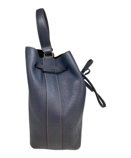 FURLA（フルラ）FURLA (フルラ) 2WAY 巾着 ショルダーバッグ ネイビーの古着・服飾アイテム