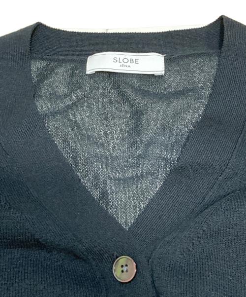 SLOBE IENA（スローブ イエナ）SLOBE IENA (スローブ イエナ) リネン混シアーカーディガン ブラック サイズ:Freeの古着・服飾アイテム