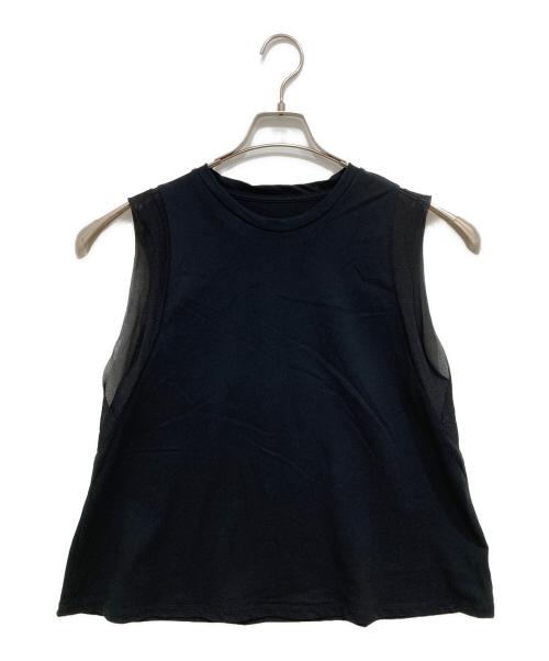 Spick and Span（スピック＆スパン）Spick and Span (スピックアンドスパン) オーガンジーコンビプルオーバー ブラック サイズ:Freeの古着・服飾アイテム