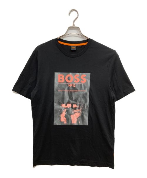 BOSS（ボス）BOSS (ボス) プリントTシャツ ブラック サイズ:Lの古着・服飾アイテム