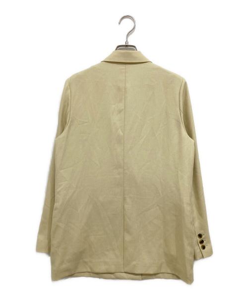 BEAUTY&YOUTH（ビューティーアンドユース）BEAUTY&YOUTH (ビューティーアンドユース) リネンライク ツイルダブルジャケット イエロー サイズ:Mの古着・服飾アイテム