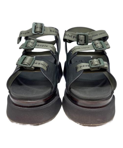 beautiful people（ビューティフルピープル）beautiful people (ビューティフルピープル) UNITED TOKYO (ユナイテッドトーキョー) サンダル ブラック サイズ:37の古着・服飾アイテム
