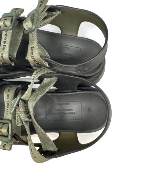 beautiful people（ビューティフルピープル）beautiful people (ビューティフルピープル) UNITED TOKYO (ユナイテッドトーキョー) サンダル ブラック サイズ:37の古着・服飾アイテム