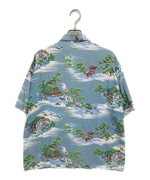 McGREGOR（マックレガー）McGREGOR (マクレガー) 50sレーヨンアロハシャツ ブルー サイズ:M相当の古着・服飾アイテム