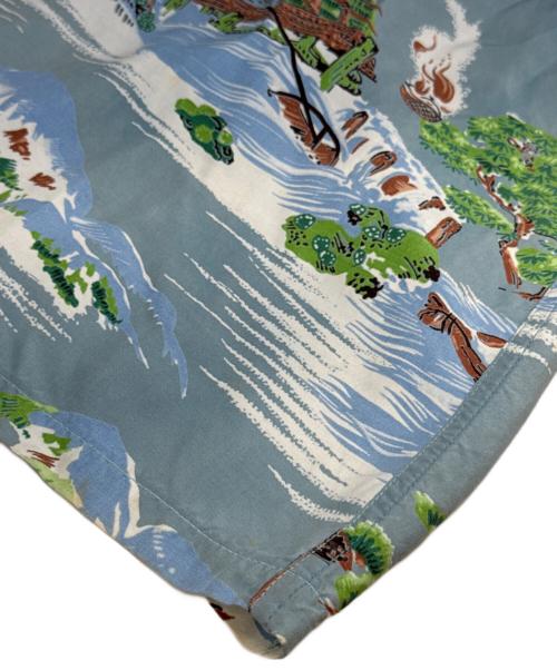 McGREGOR（マックレガー）McGREGOR (マクレガー) 50sレーヨンアロハシャツ ブルー サイズ:M相当の古着・服飾アイテム