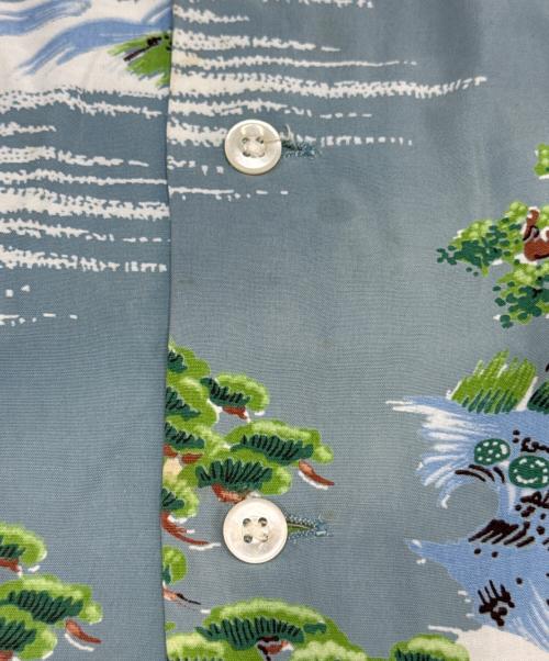 McGREGOR（マックレガー）McGREGOR (マクレガー) 50sレーヨンアロハシャツ ブルー サイズ:M相当の古着・服飾アイテム