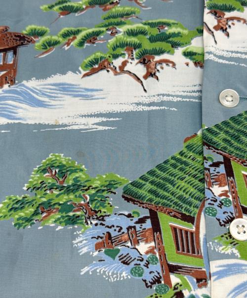 McGREGOR（マックレガー）McGREGOR (マクレガー) 50sレーヨンアロハシャツ ブルー サイズ:M相当の古着・服飾アイテム