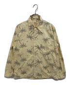 Lion SPORTSWEARライオンスポーツウェア）の古着「ヤシの木アロハシャツ」｜ベージュ