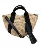 VIOLAd'OROヴィオラドーロ）の古着「2WAYカゴバッグ」｜ベージュ×ブラック