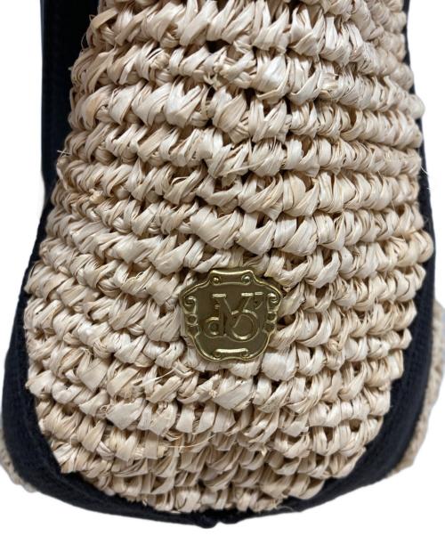 VIOLAd'ORO（ヴィオラドーロ）VIOLAd'ORO (ヴィオラドーロ) 2WAYカゴバッグ ベージュ×ブラックの古着・服飾アイテム