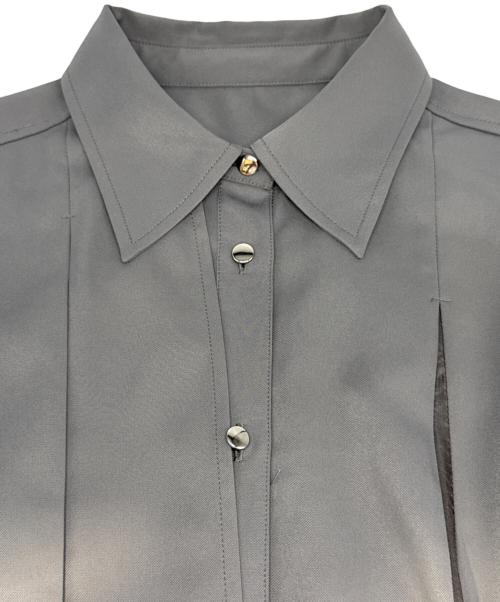 HARE（ハレ）HARE (ハレ) シアーキリカエプリーツシャツ グレー サイズ:Freeの古着・服飾アイテム