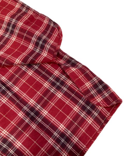 Porter Classic（ポータークラシック）Porter Classic (ポータークラシック) 「WIND FOR MIND」ロングネルシャツ レッド サイズ:Sの古着・服飾アイテム