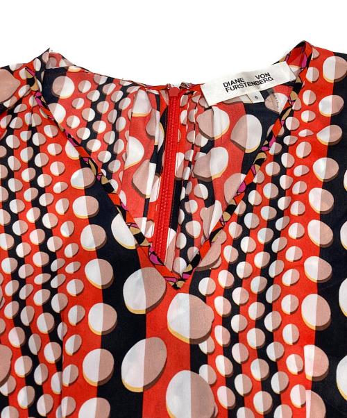 DIANE VON FURSTENBERG（ダイアンフォンファステンバーグ）DIANE VON FURSTENBERG (ダイアンフォンファステンバーグ) ドッキングワンピース オレンジ×ブラック サイズ:Ｍの古着・服飾アイテム