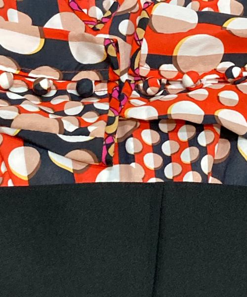 DIANE VON FURSTENBERG（ダイアンフォンファステンバーグ）DIANE VON FURSTENBERG (ダイアンフォンファステンバーグ) ドッキングワンピース オレンジ×ブラック サイズ:Ｍの古着・服飾アイテム