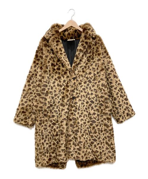 &ellecy（アンドエルシー）&ellecy (アンドエルシー) レオパード柄コート ブラウン サイズ:Mの古着・服飾アイテム