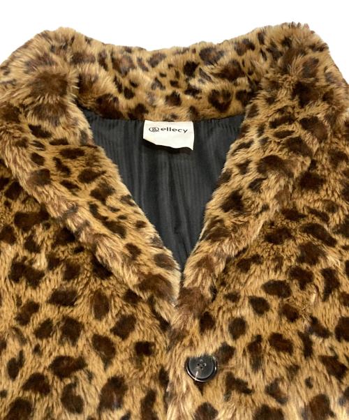 &ellecy（アンドエルシー）&ellecy (アンドエルシー) レオパード柄コート ブラウン サイズ:Mの古着・服飾アイテム