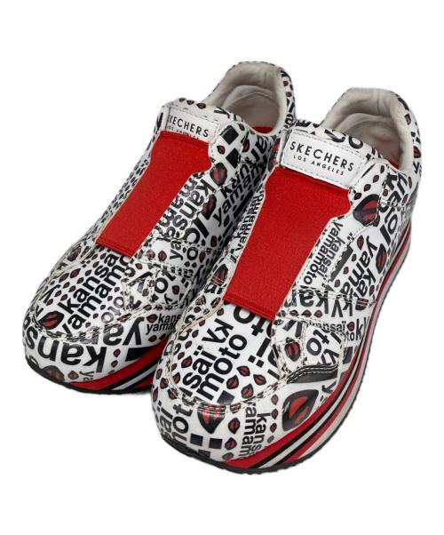 SKECHERS（スケッチャーズ）SKECHERS (スケッチャーズ) KANSAI YAMAMOTO (カンサイ ヤマモト) 厚底スニーカー ホワイト×レッド サイズ:24cmの古着・服飾アイテム