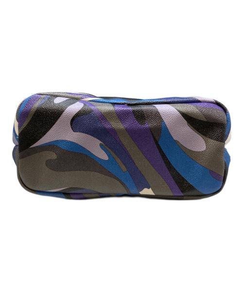 Emilio Pucci（エミリオ プッチ）Emilio Pucci (エミリオ プッチ) カモフラージュ柄トートバッグ ブルー×パープルの古着・服飾アイテム