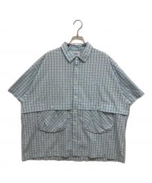 KEBOZ（ケボズ）の古着「CHECK S/S BALL SHIRT」｜ブルー