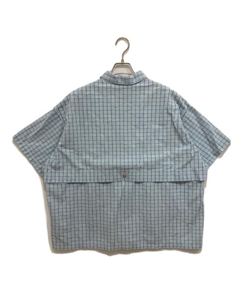 KEBOZ（ケボズ）KEBOZ (ケボズ) CHECK S/S BALL SHIRT ブルー サイズ:Sの古着・服飾アイテム
