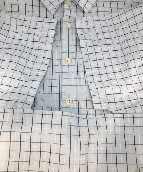 KEBOZ（ケボズ）KEBOZ (ケボズ) CHECK S/S BALL SHIRT ブルー サイズ:Sの古着・服飾アイテム