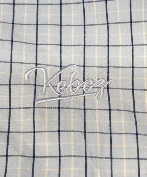 KEBOZ（ケボズ）KEBOZ (ケボズ) CHECK S/S BALL SHIRT ブルー サイズ:Sの古着・服飾アイテム