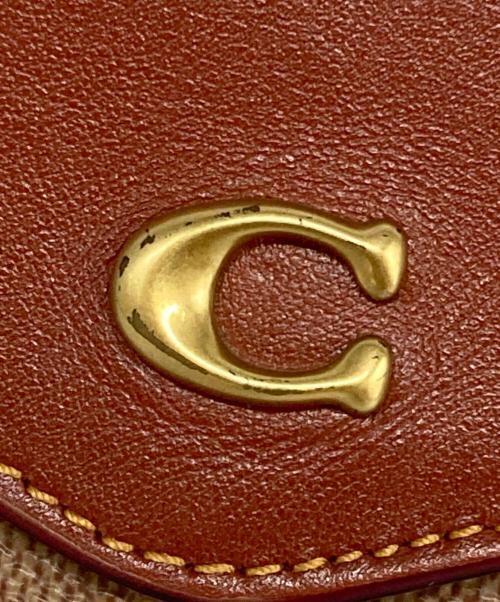 COACH（コーチ）COACH (コーチ) ウィン ソフト ウォレット カラーブロック シグネチャー キャンバス ブラウンの古着・服飾アイテム